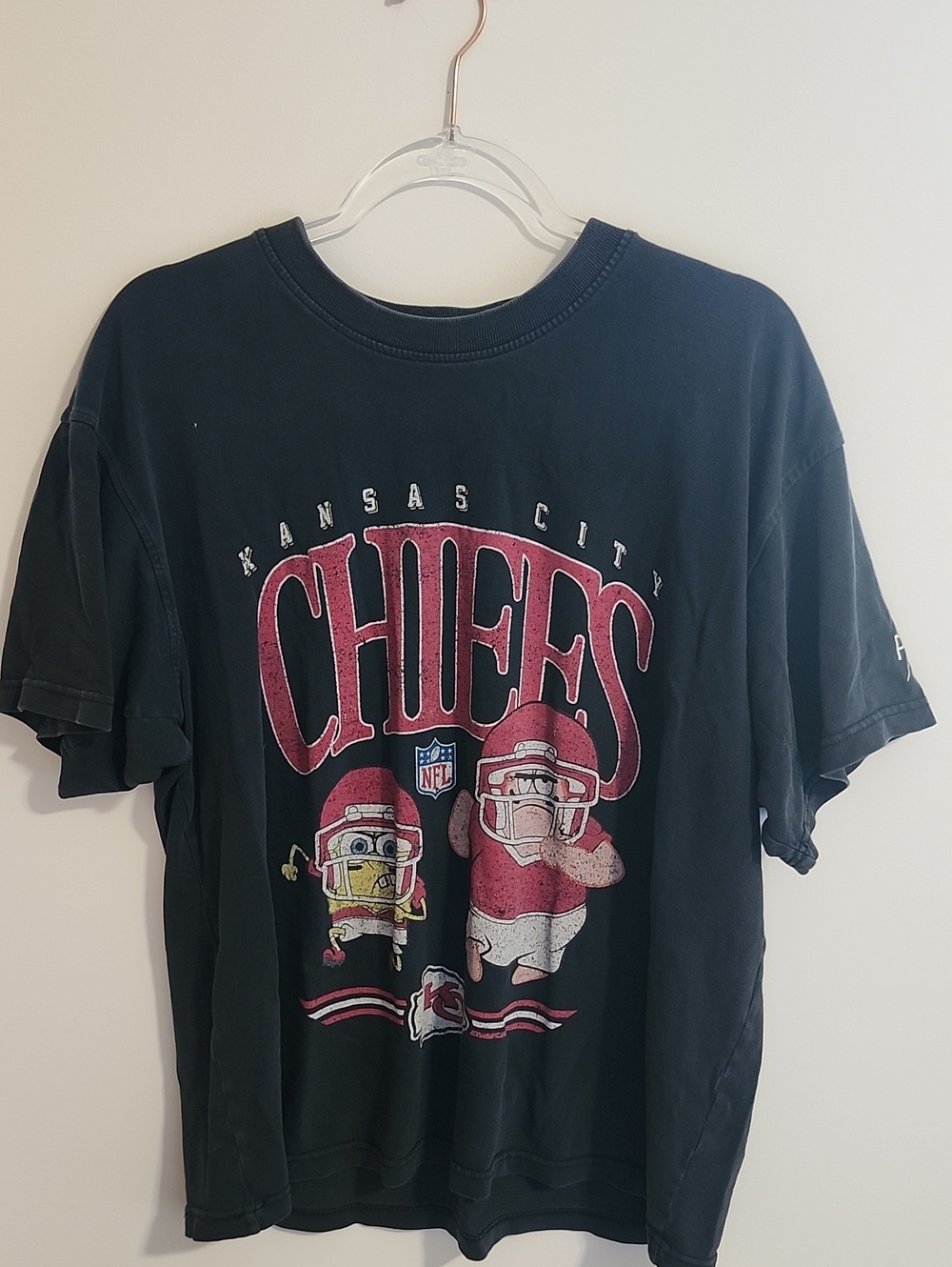 Peace Collective Kansas City Chiefs Black Graphic Tee with Red Print